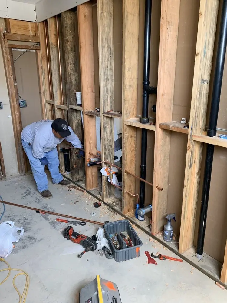 Commercial rough-in plumbing for Trenchless Sewer Repair in Wasco